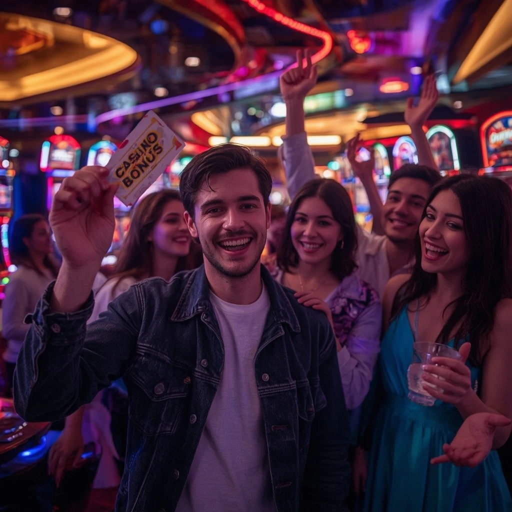 une personne tenant un bonus Roll Block Casino