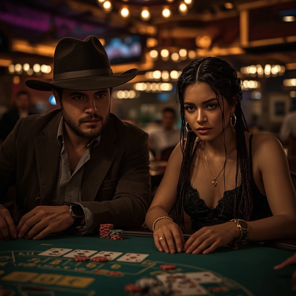photo de deux joueurs de poker Roll Block Casino