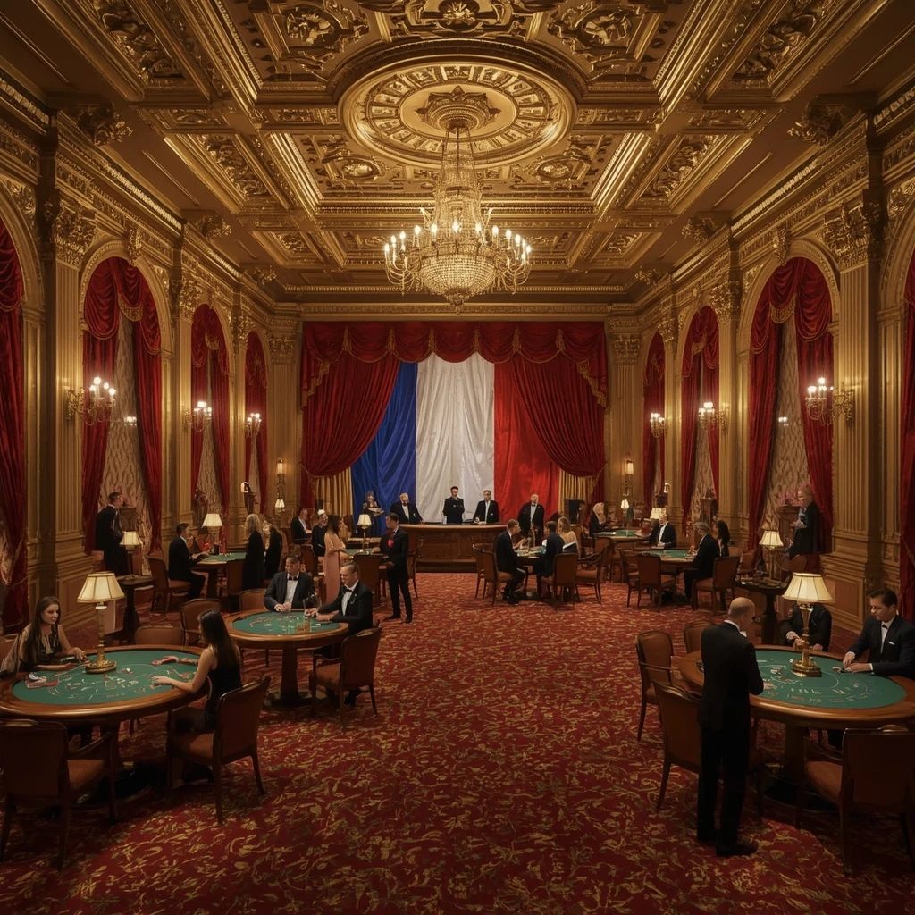 Le casino et le drapeau français Roll Block Casino